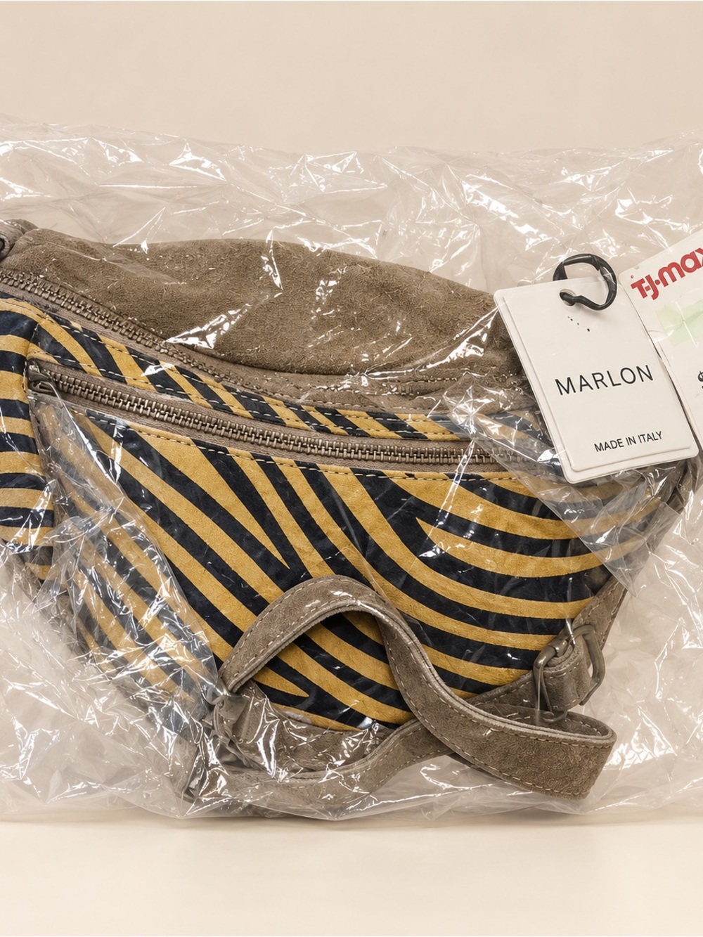MARLON GENUINE LEATHER AND SUEDE SLING BAG
